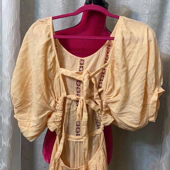 Free People Salerno Jumpsuit Peach Brioche Jumper size S - Picture 10 of 17